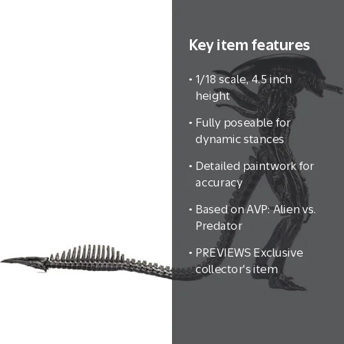 Hiya Toys, AVP Alien Warrior PX 1/18 Scale Figure, Multicolor
