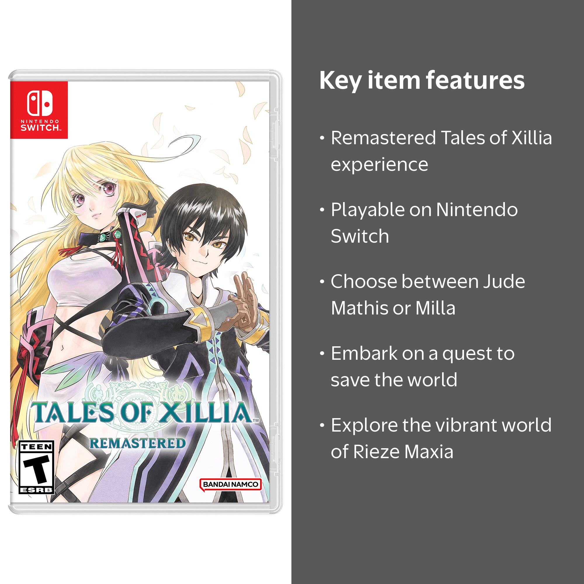 Bandai Namco, Tales of Xillia Remastered for Nintendo Switch, Role