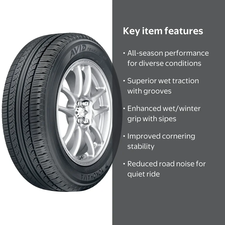 Free Shipping! Yokohama Avid Touring-S All-Season Tire, P215/60R16