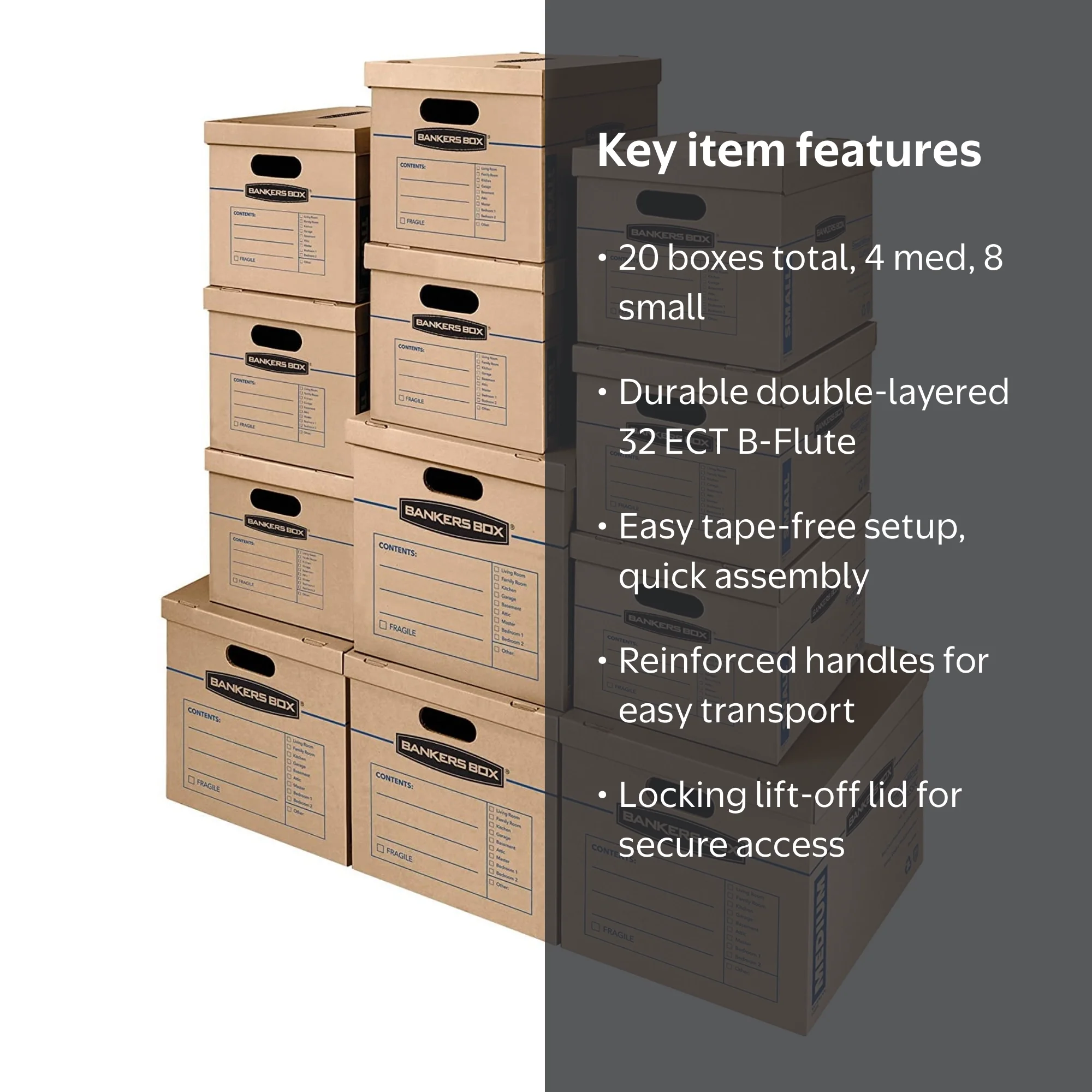Bankers Box SmoothMove Classic Moving & Storage Boxes, 16