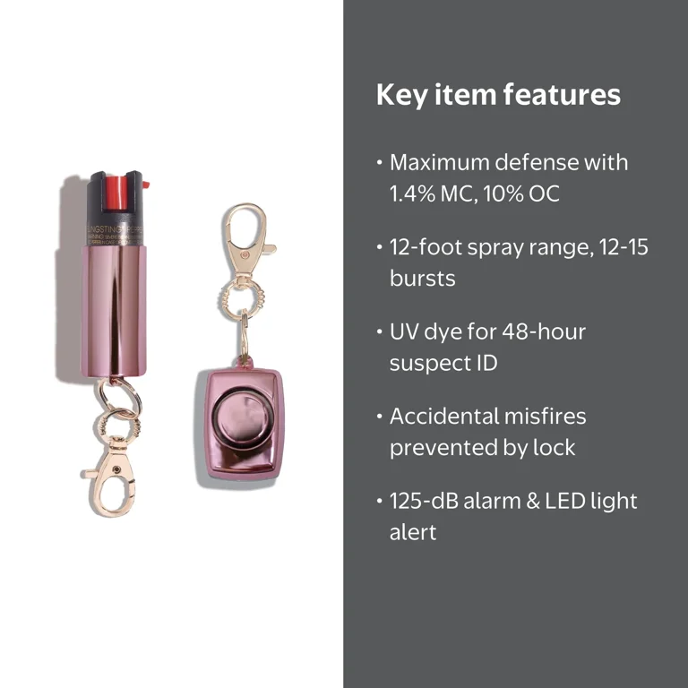 BLINGSTING Essentials Safety Gift Set with Pepper Spray & Safety