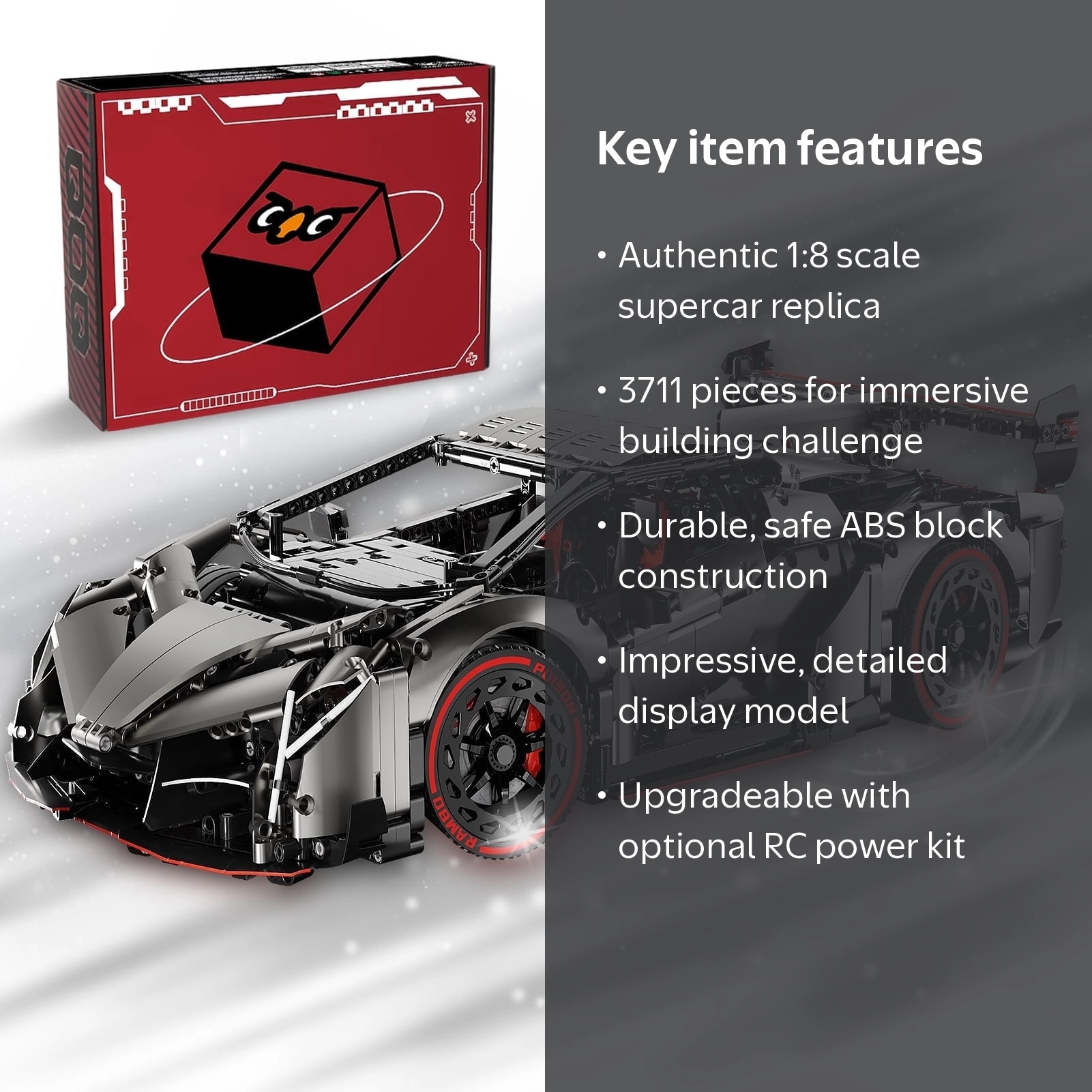 QOQ Super Car Building Blocks Toy,Cars Building Set for Kids