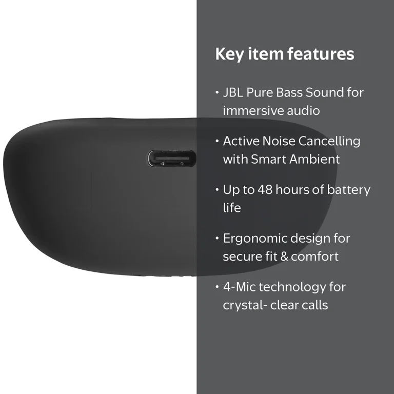 JBL Tune Buds True Wireless Earbuds Black, Bluetooth 5.3, 48 Hours