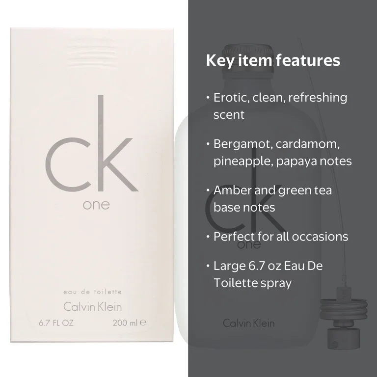 Calvin Klein CK One Eau de Toilette Spray, Unisex Fragrance, Fresh