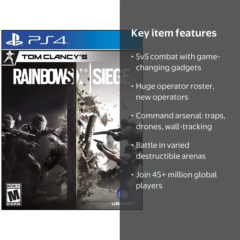 Ubisoft, Video Game, Rainbow Six Siege, PlayStation 4 - Walmart.com