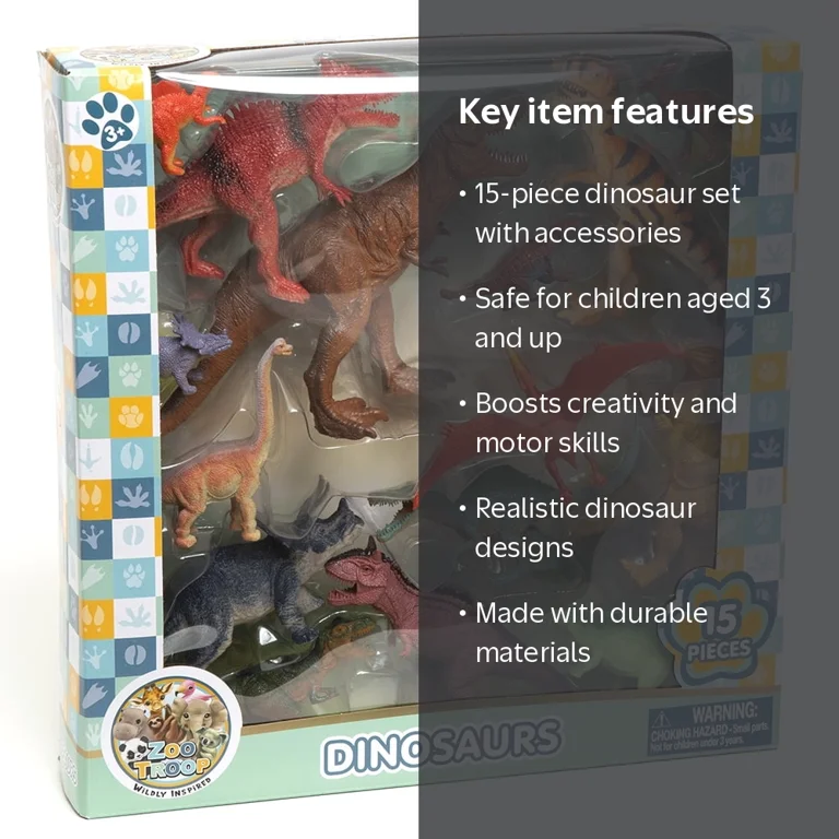 Zoo Troop Dinosaur Multipack – 15-Piece Prehistoric Adventure Set