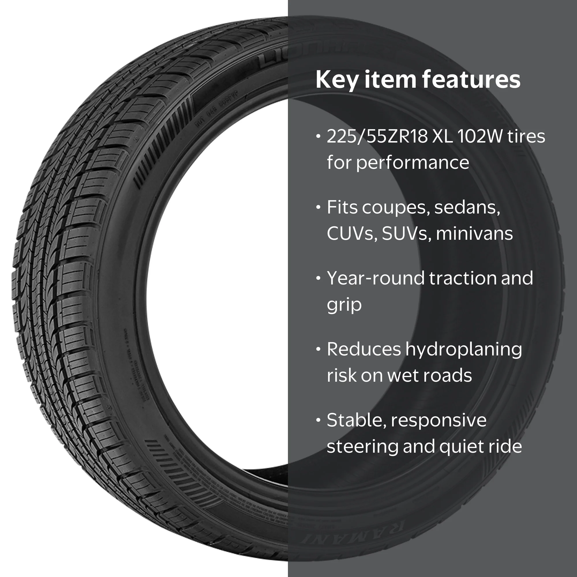 Lionhart Ramani A/S All Season 225/55ZR18 102W XL Passenger Tire