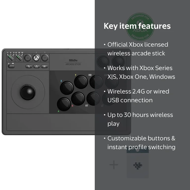 8BitDo Arcade Fight Stick Wireless Xbox Series X S, Windows 10