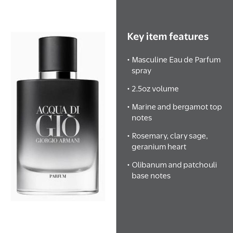 Giorgio Armani Acqua Di Gio Parfum, Men's Fragrance, 2.5 oz