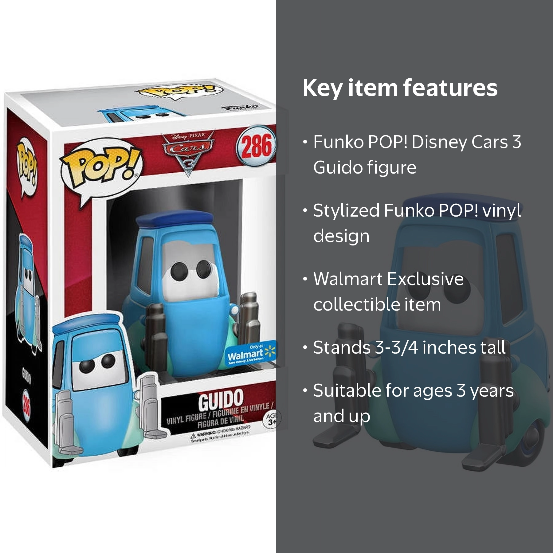 Funko POP! Disney: Cars 3, Guido, Walmart Exclusive - Walmart.com