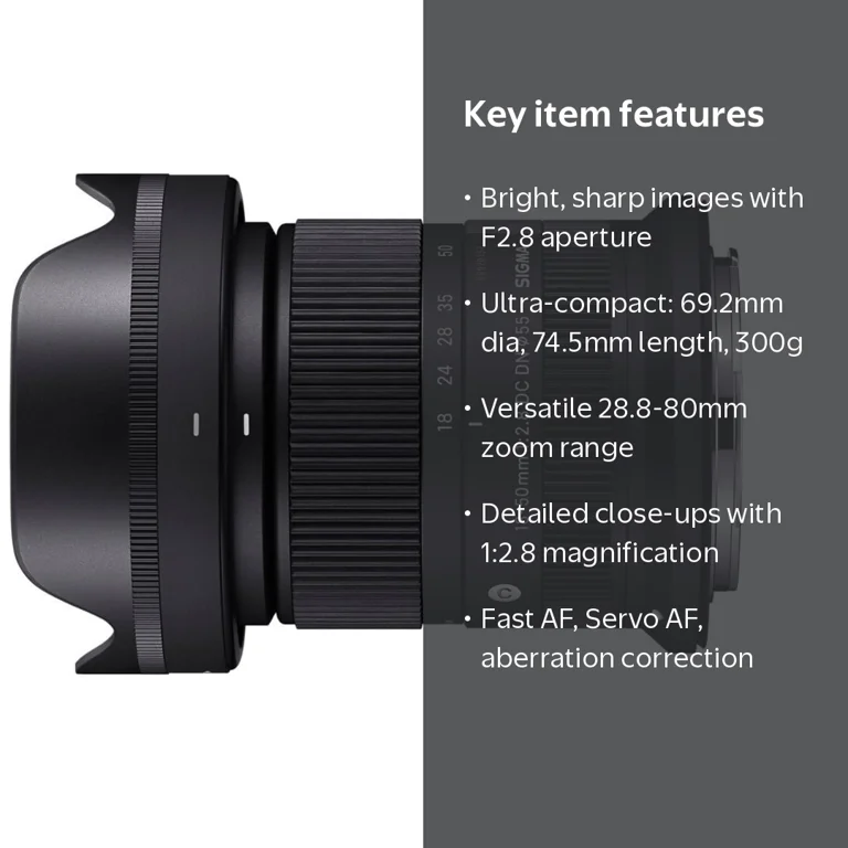 Sigma 18-50mm F2.8 DC DN Contemporary Lens for Canon RF Mount