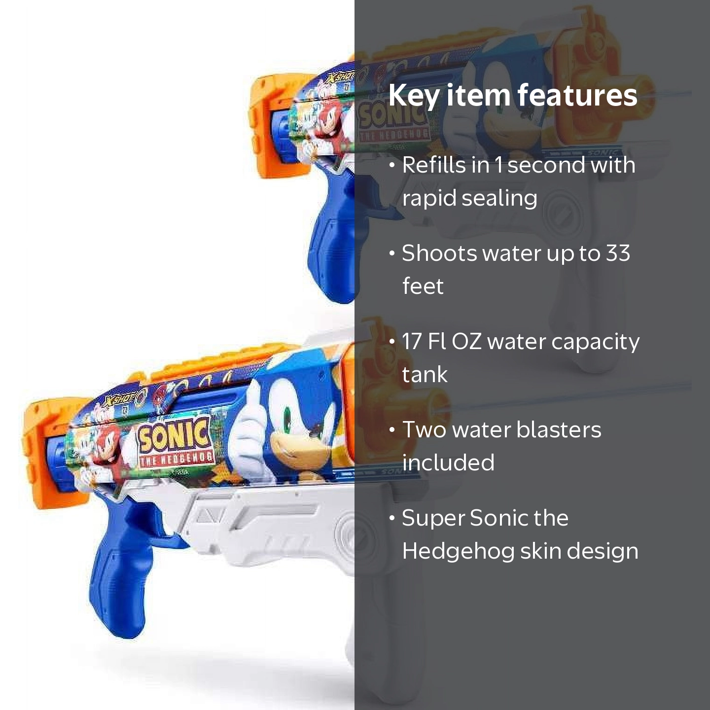 X-Shot Hyperload Sonic the Hedgehog Water Blaster 2-Pack - Walmart.com