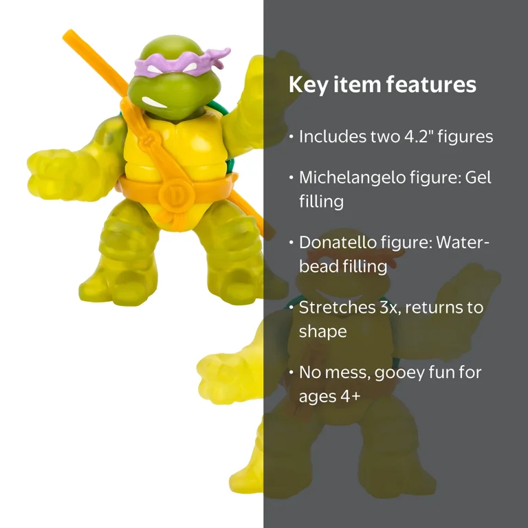 Heroes of Goo Jit Zu TMNT Power Team Donatello & Michelangelo 2pk