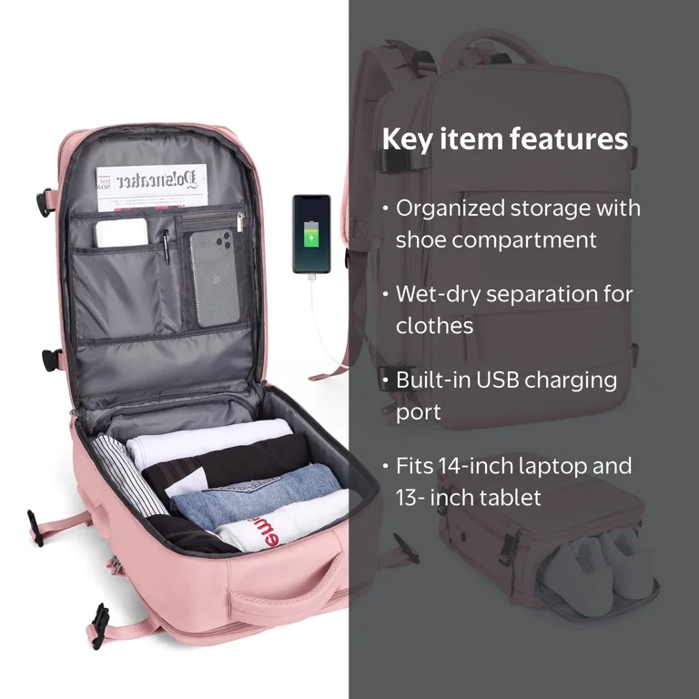 best travel backpack for women carry-on wepadre Small Carry on Flight Approved Personal Item Travel Bag Carry on Backpack Work Laptop Backpack for Traveling Carry on Luggage : Electronics on travel backpack with the Atlas 25L luggage backpack 15 Cute Travel Backpacks, Tested