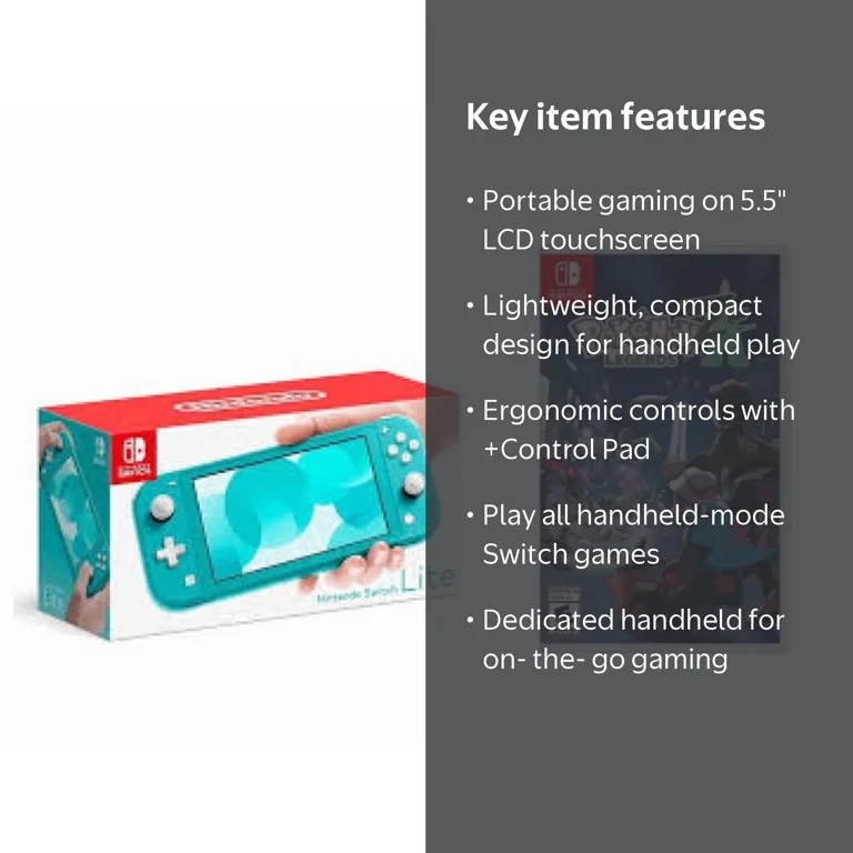 Nintendo Switch Lite Turquoise and Pokémon Legends Z-A bundle Nintendo Switch Lite Turquoise and Pokémon Legends Z-A bundle