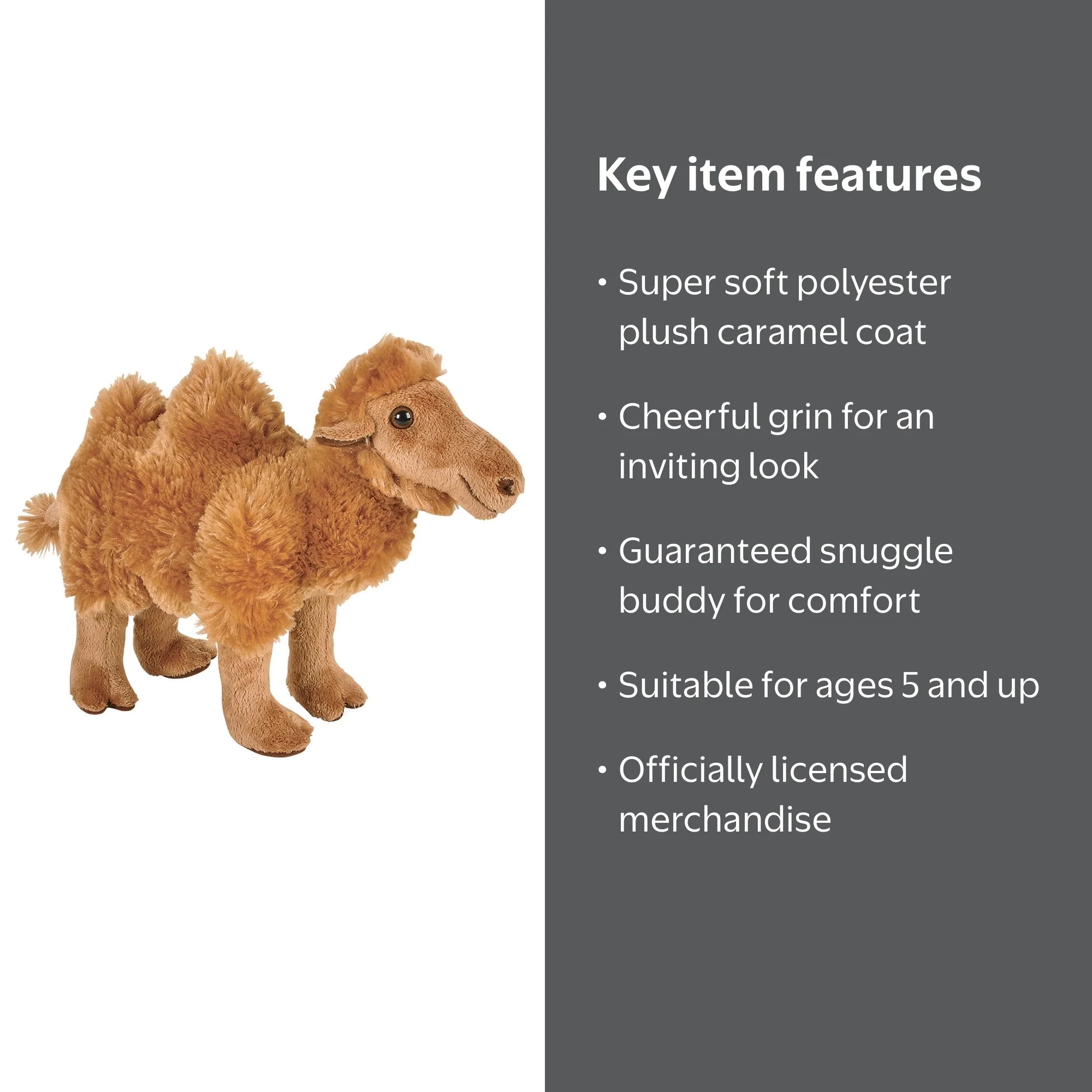 Animal World Camel Baby Plush Toy, Super Soft Caramel Polyester