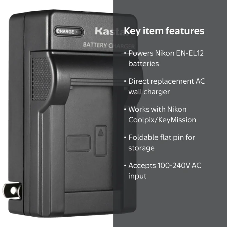 Kastar AC Wall Battery Charger Replacement, Compatible with Nikon