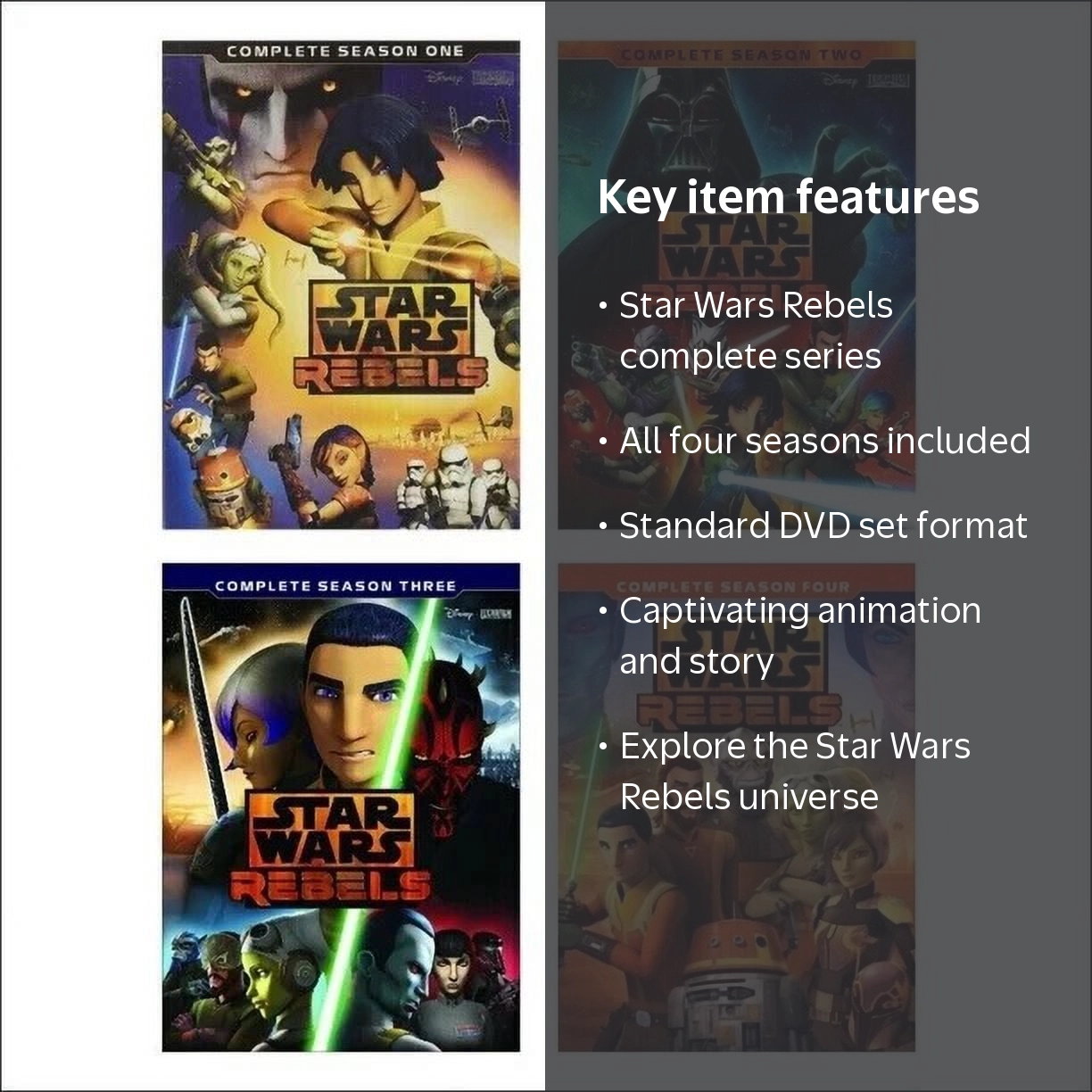 Star Wars Rebels: Complete Series Seasons 1-4 (DVD) - Walmart.com