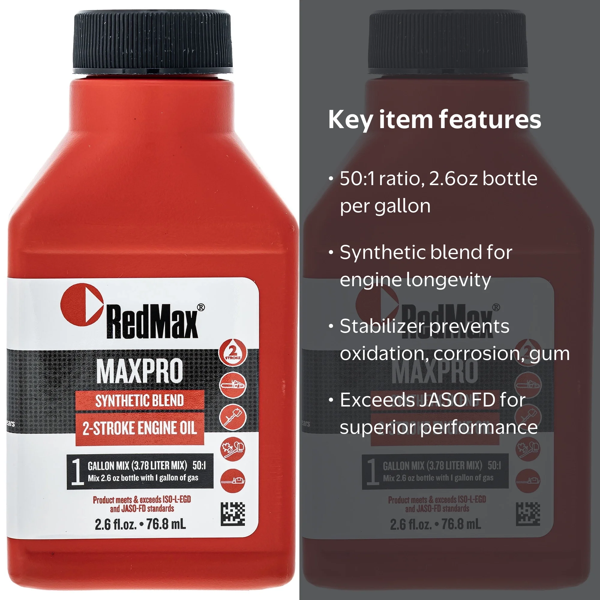 RedMax, Synthetic 2 Stroke Engine Oil, 2.6oz, 2pk, Fuel Stabilizer