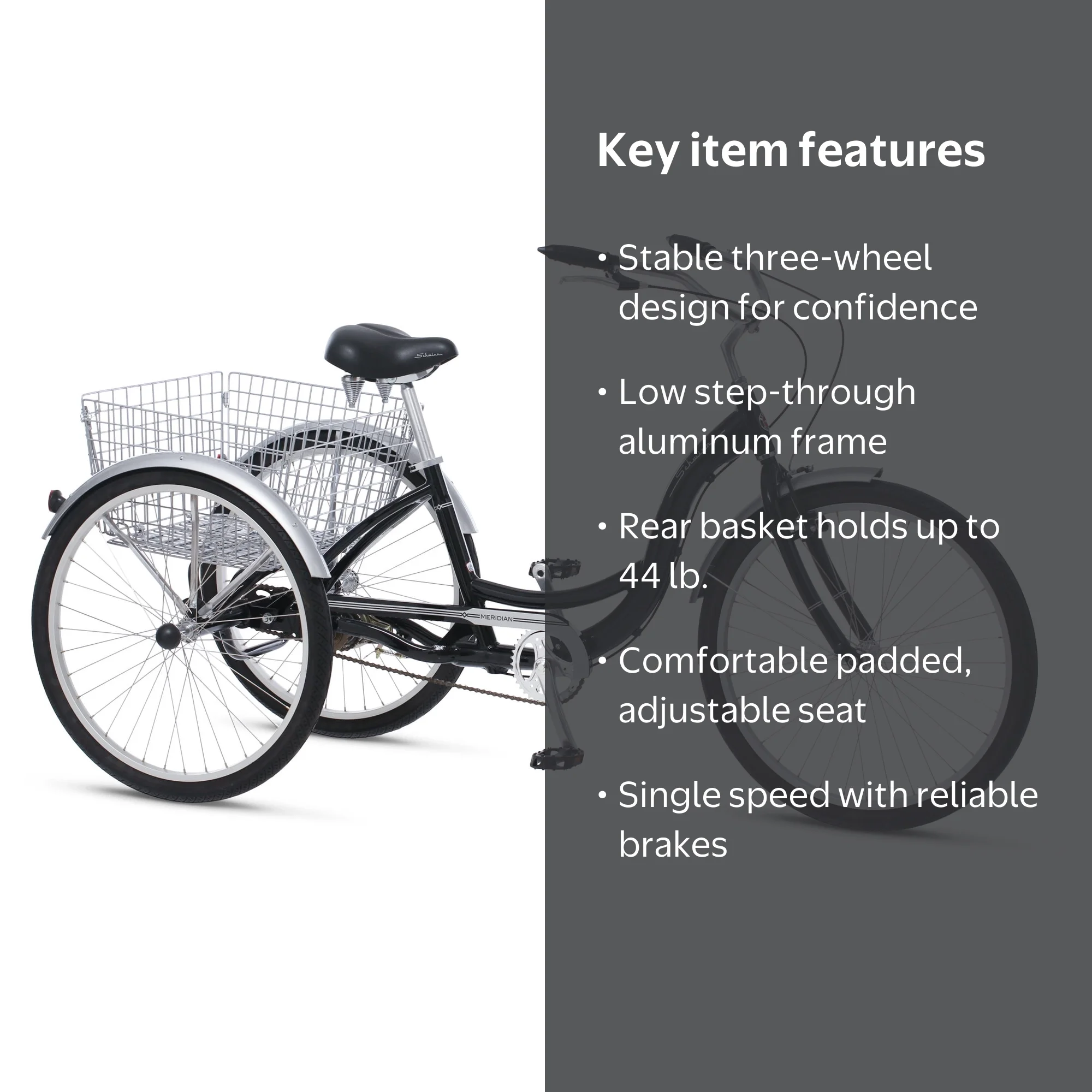 Schwinn, Adult Tricycle, 26 Inch Wheels, Single Speed - Walmart.com