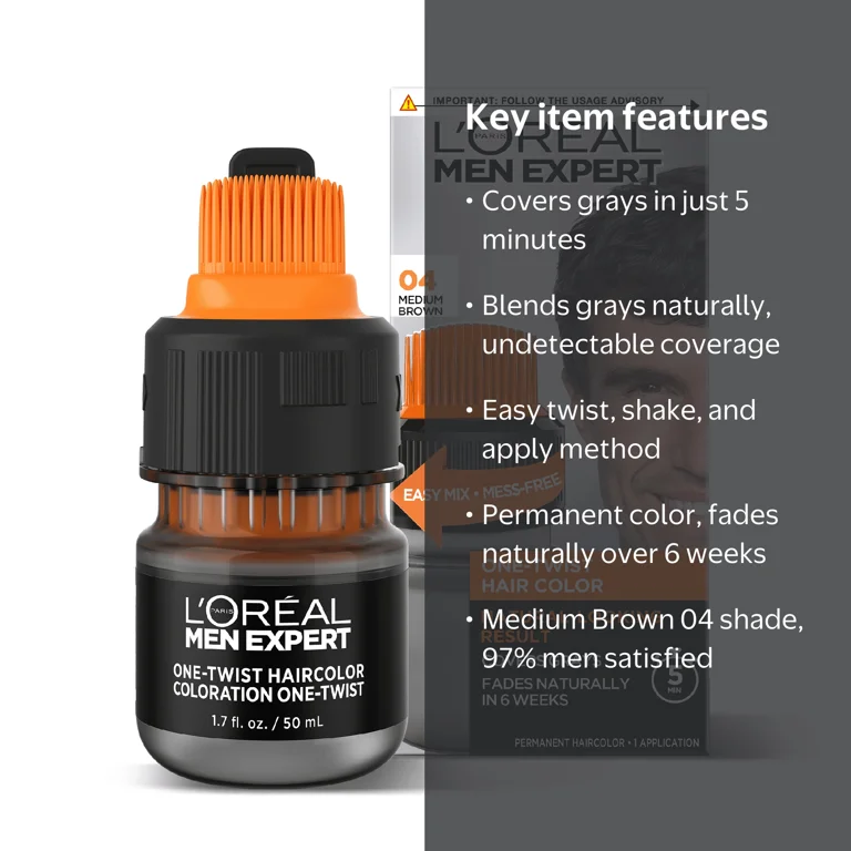 L'Oréal Paris Men Expert Easy Apply Permanent Hair Color 04