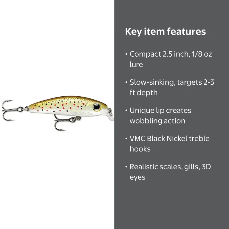 best rapala lure for brown trout CountDown This F07 model measures 2 3/4 inches Rapala Countdown Minnow Lure