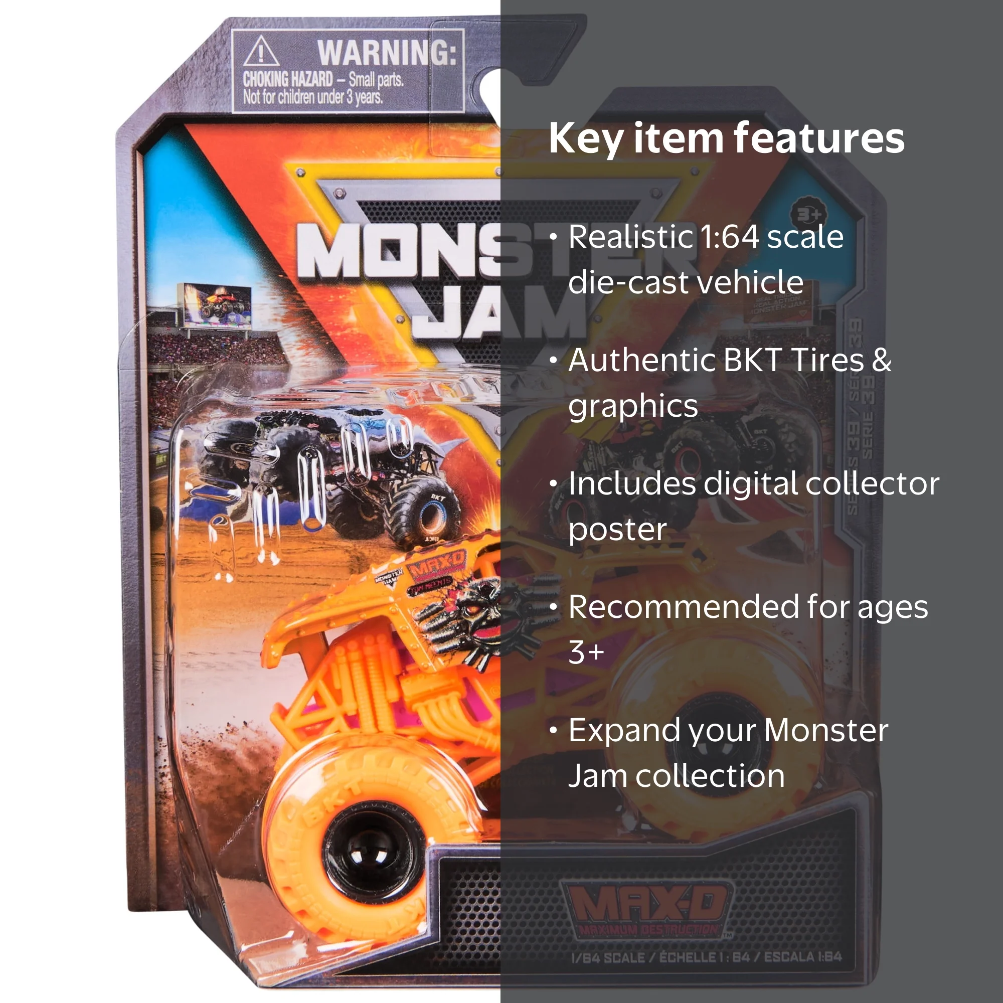 Monster Jam Max-D Die-Cast Truck for Indoor Playgrounds - Walmart