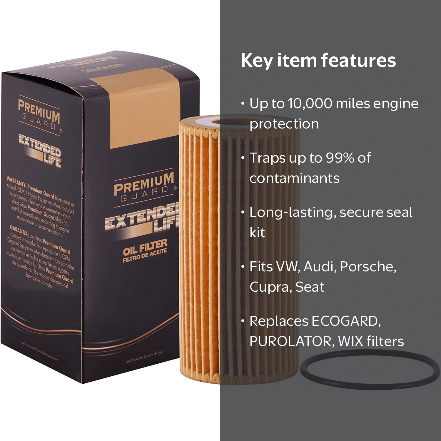 Premium Guard, Extended Performance Oil Filter, Fits VW Tiguan
