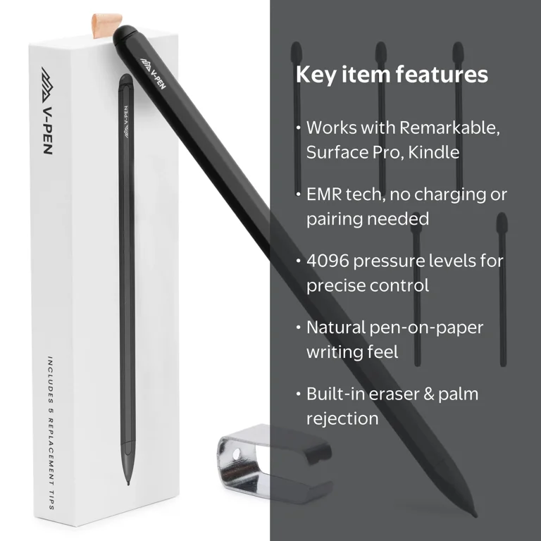 V-PEN EMR Stylus with Digital Eraser for Remarkable 2 Pen & Kindle