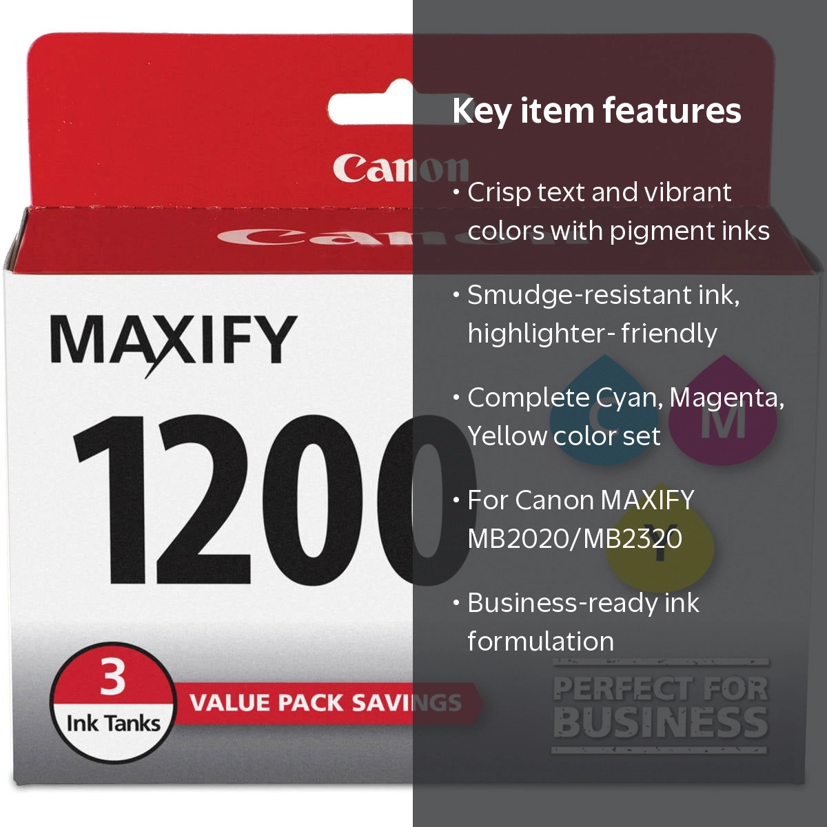 Canon MAXIFY PGI-1300XL BK C M Y インク Canon PGI-1200 Color Multipack Printer Ink Cartridges (C,M,Y