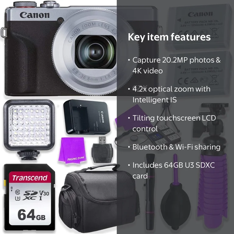 Canon PowerShot G7 X Mark III Camera w/ 1 Inch Sensor & 4k Video