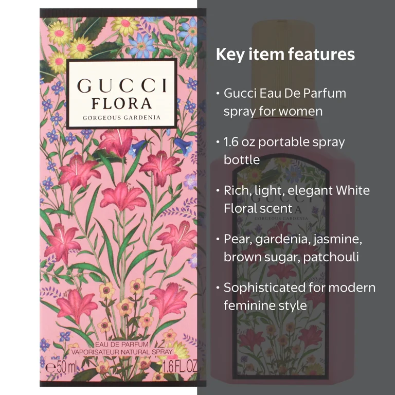 Gucci Flora Gorgeous Gardenia Eau De Parfum Spray 1.6 oz - Walmart.com