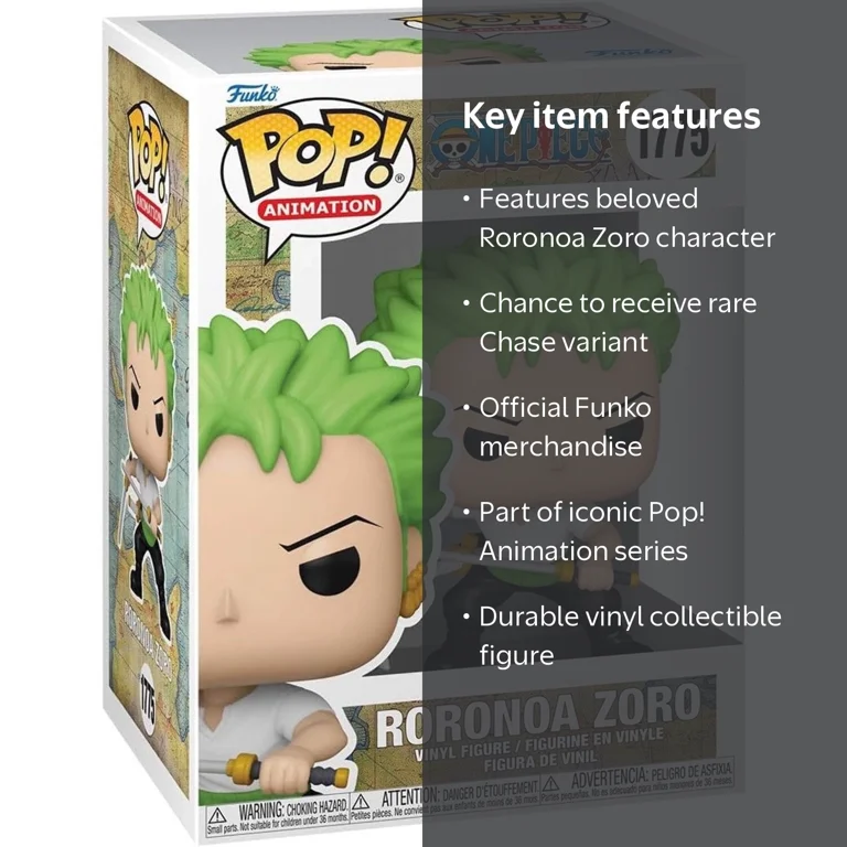 ワンピース POP Funko, One Piece, Roronoa Zoro, With Chance of Chase - Walmart.com