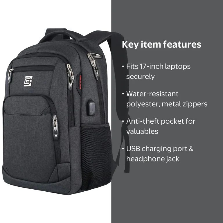 amazonbasics laptop computer backpack Amazon Basics Travel with Multiple Pockets and Compartments for 15.6 inch Laptop, Water Resistant, Spacious with Padded Shoulder Straps, Black Large multi Smicure Travel carry on Backpack