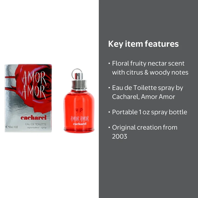 Cacharel Amor Amor Perfume Pour Femme - 1 oz EDT Spray for Women