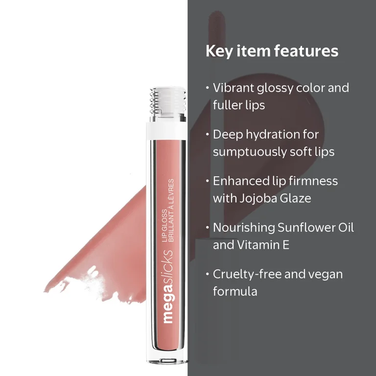 Wet n Wild Mega Slicks Lip Gloss - Love Language, Intense Shine