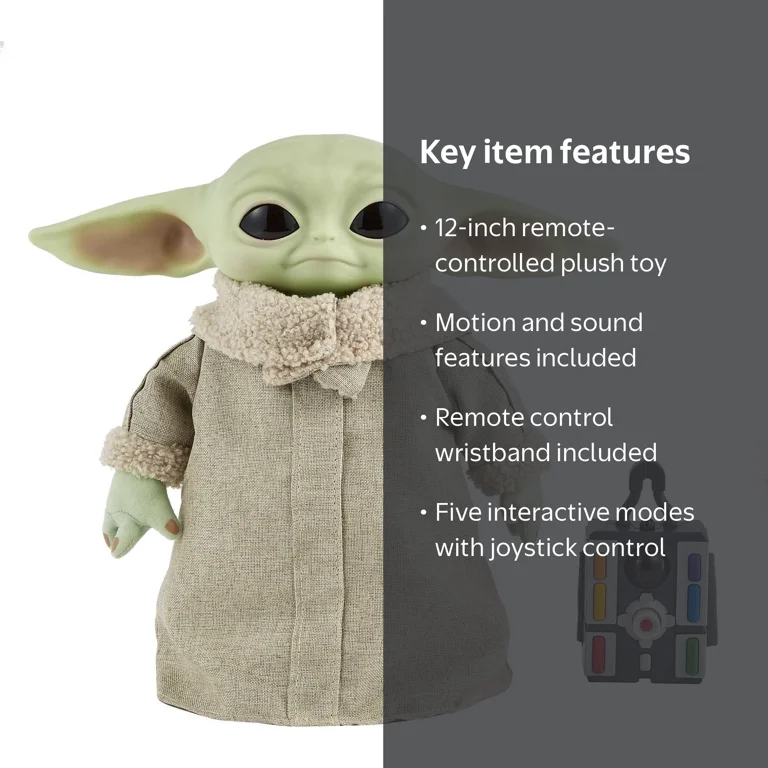 Star Wars, Plush Toy, 12-in Grogu The Child with Motion and Sound