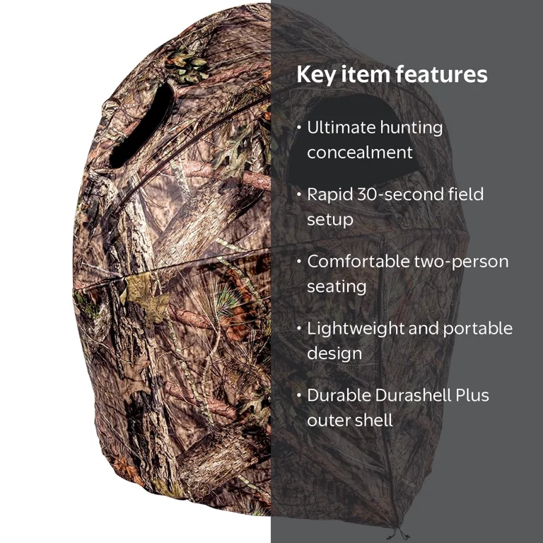 Ameristep Hunting Ground Blind Deluxe Tent Chair, Mossy Oak Break