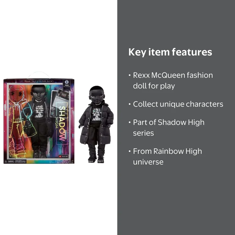 Rainbow High, Fashion Doll, Shadow High Rexx McQueen, 12-inch