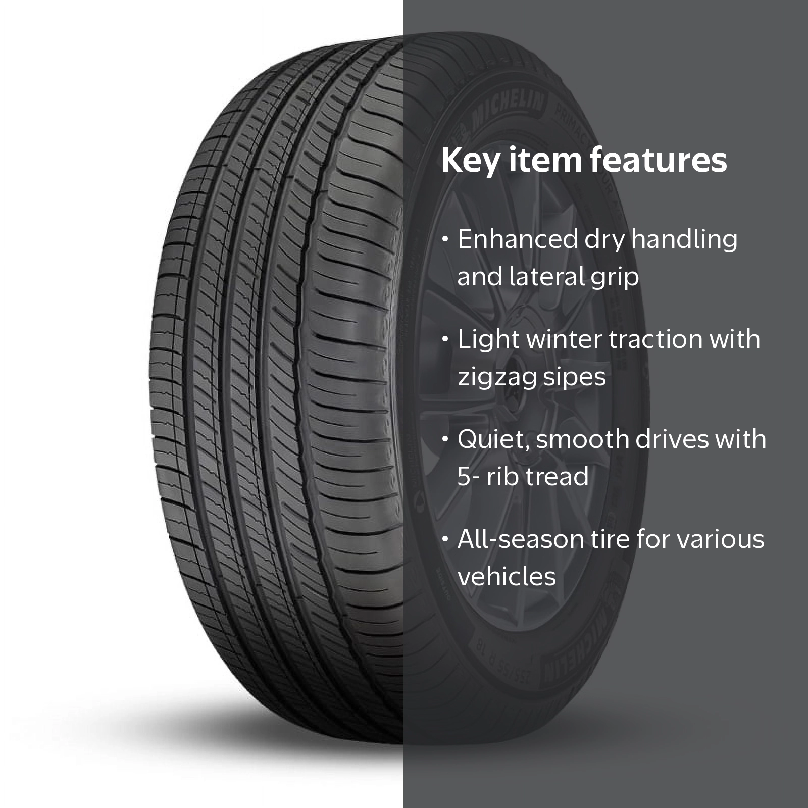 Michelin, Passenger Tire, 225/55R19 99V, All Season, T Read