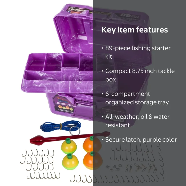 Flambeau Outdoors, 355BMT Big Mouth Tackle Box 89 Piece Kids