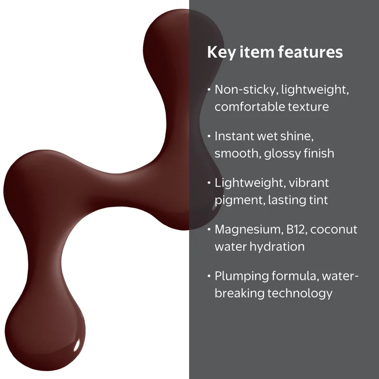 NYX Lip IV Hydrating Gloss Serum, Water Bout Wine, 0.16 oz