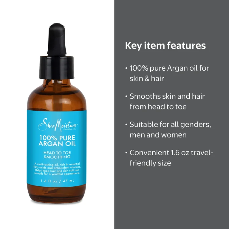 SheaMoisture 100% Pure Argan Oil 1.6 oz - Hair Moisturizing