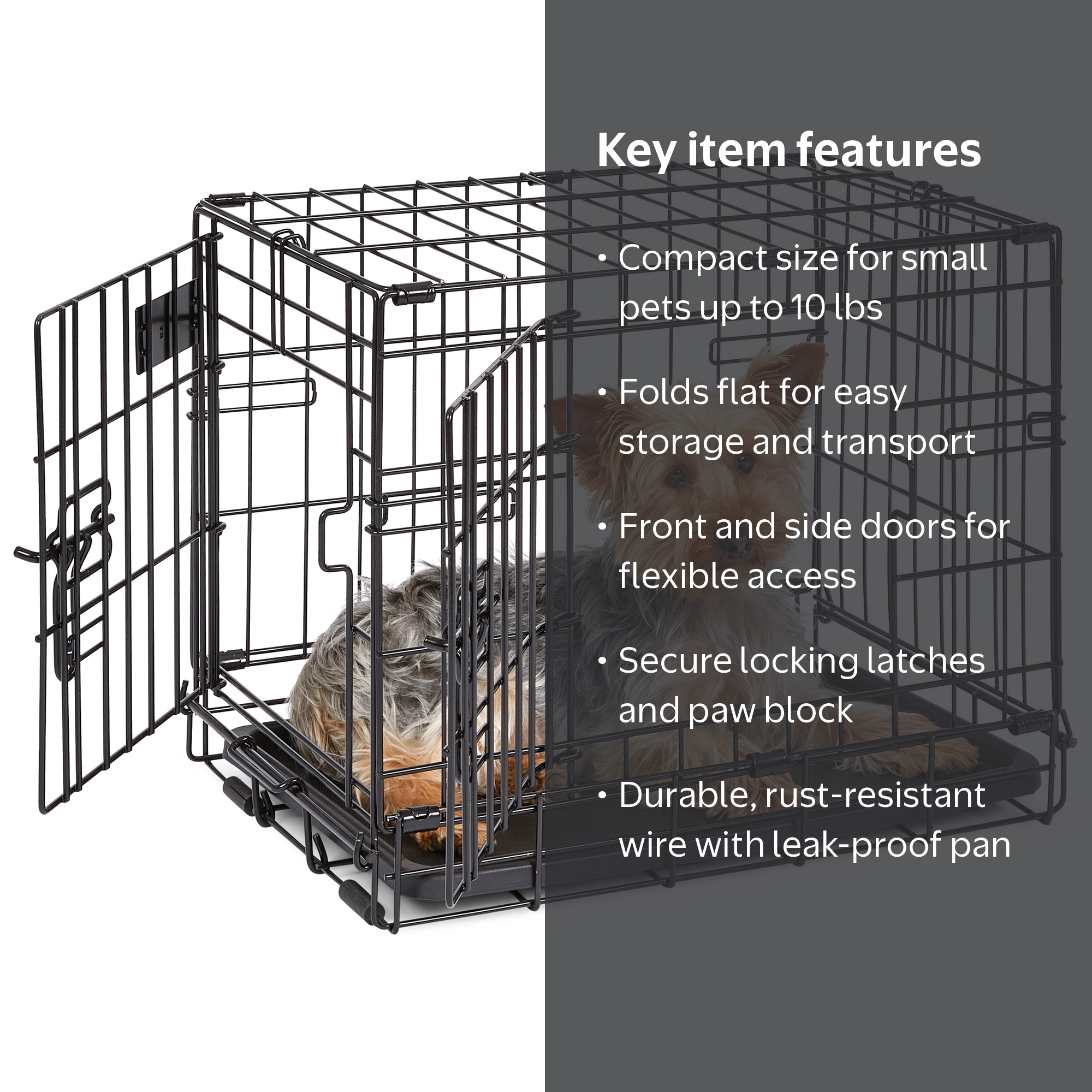 MidWest Homes for Pets 18-Inch iCrate for Tiny Breeds, Up to 10