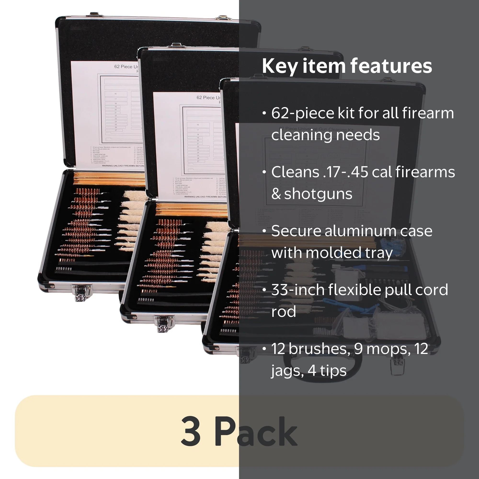 Free Shipping! DAC Gunmaster 62 Piece Universal Cleaning Kit for