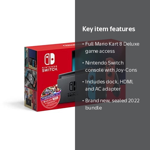 Nintendo Switch Mario Kart 8 Deluxe + 3M Sub Bundle (2022