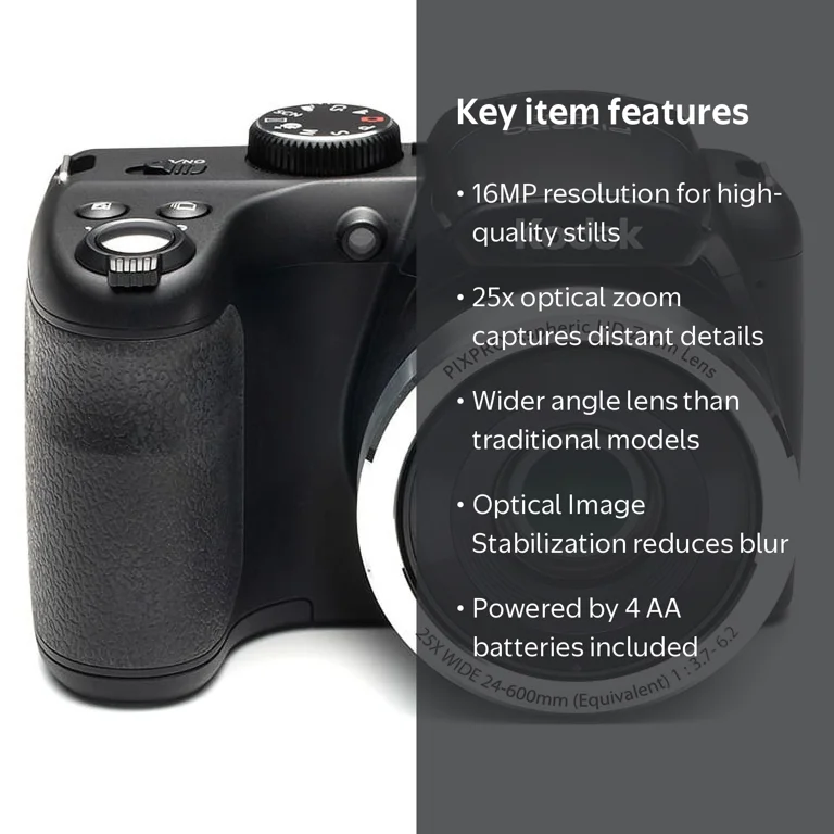 KODAK PIXPRO AZ252 Point Shoot Digital Camera - 16 MP - 25X