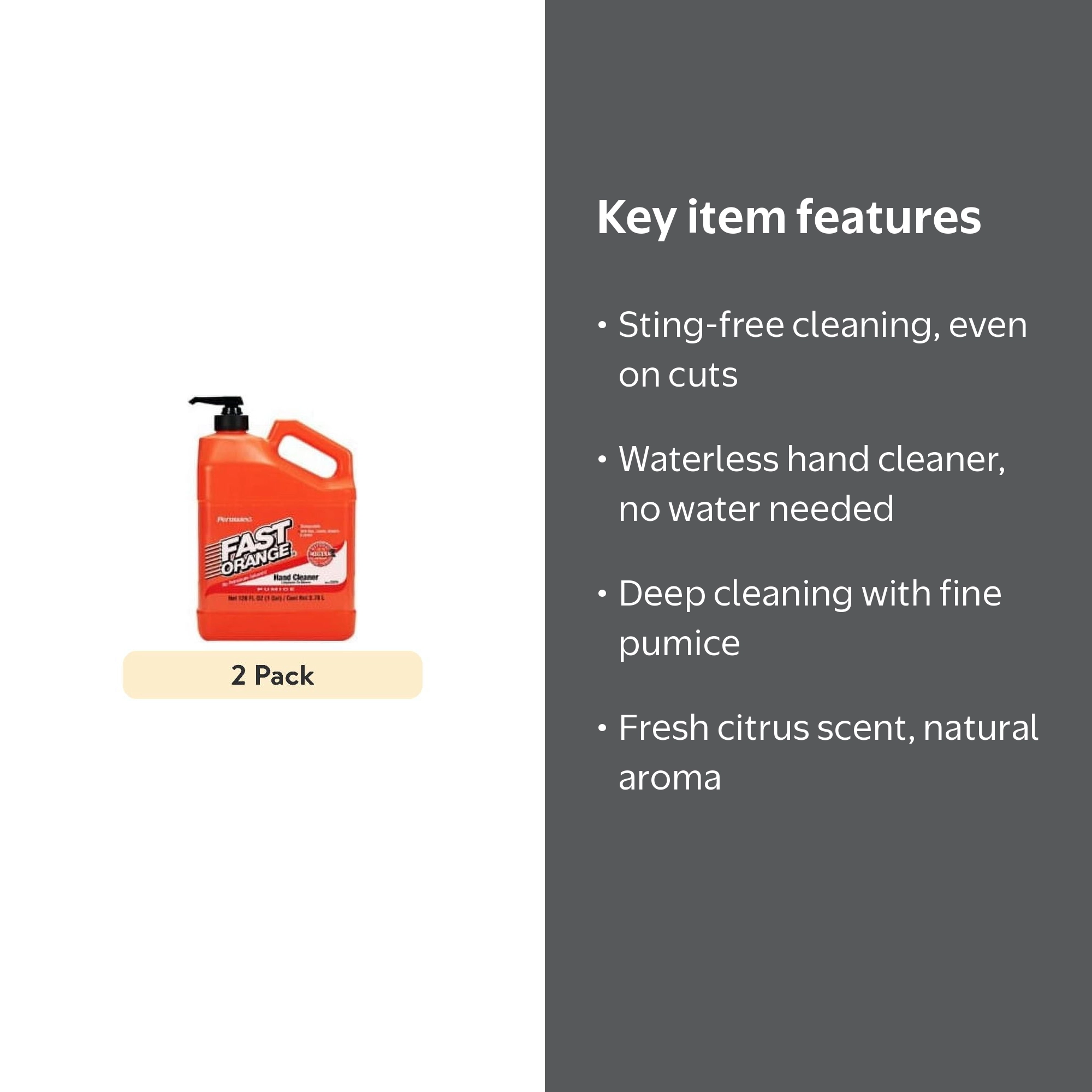 2 pack) Permatex Fast Orange Pumice Hand Cleaner, 1 Gal - Walmart.com