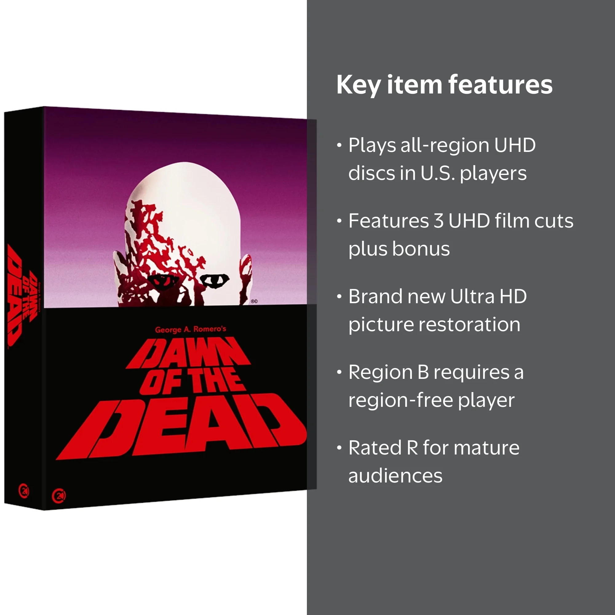 Dawn of the Dead - Standard Edition Boxset, All-Region UHD