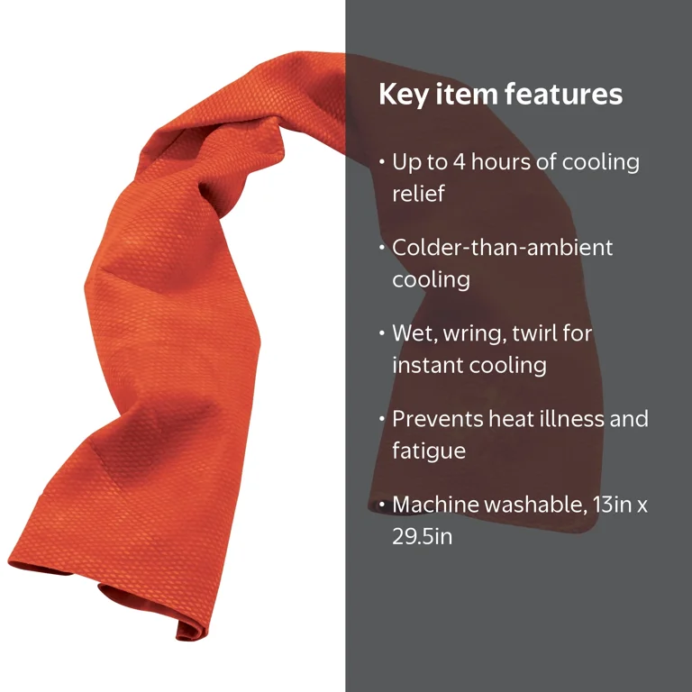 Ergodyne Chill Its 6602 Cooling Towel, Long Lasting Cooling Relief